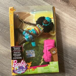 (Black) Barbie Camping Fun Made to Move Doll